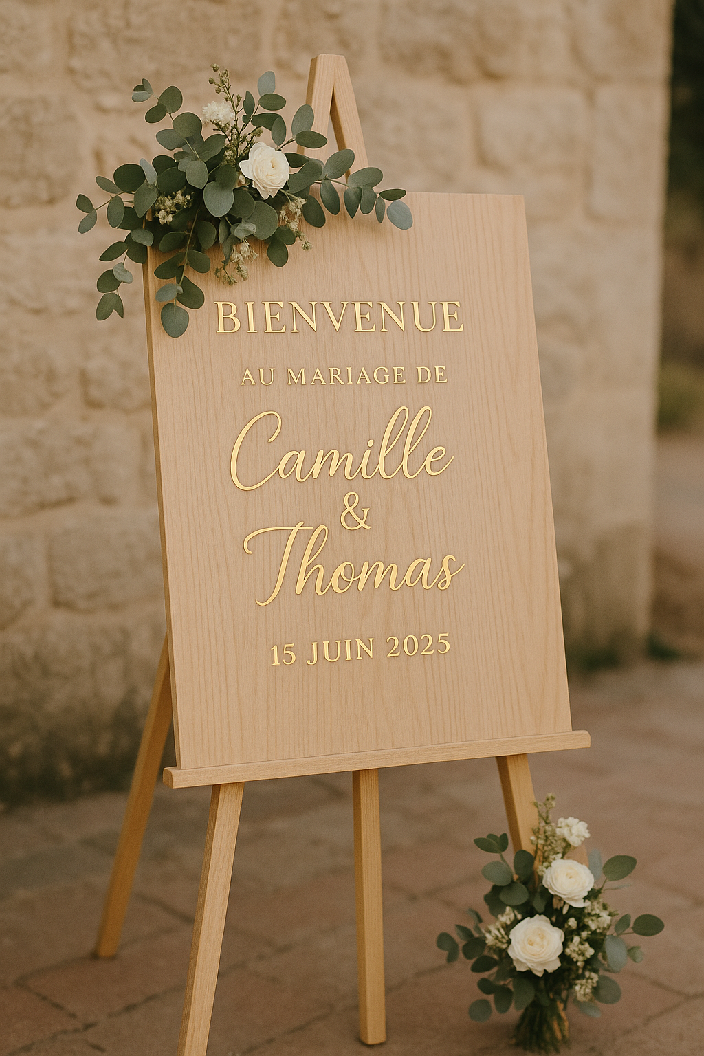 Panneau de bienvenue mariage